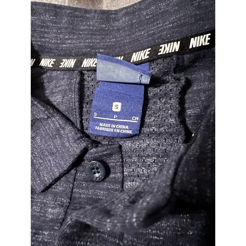 Vintage 90s Nike Golf Blue Vented Short Sleeve Collared Polo Shirt -Small (a6)